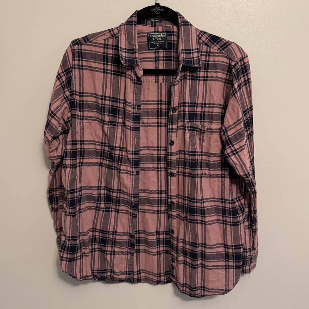 Dusty Pink Plaid Shirt